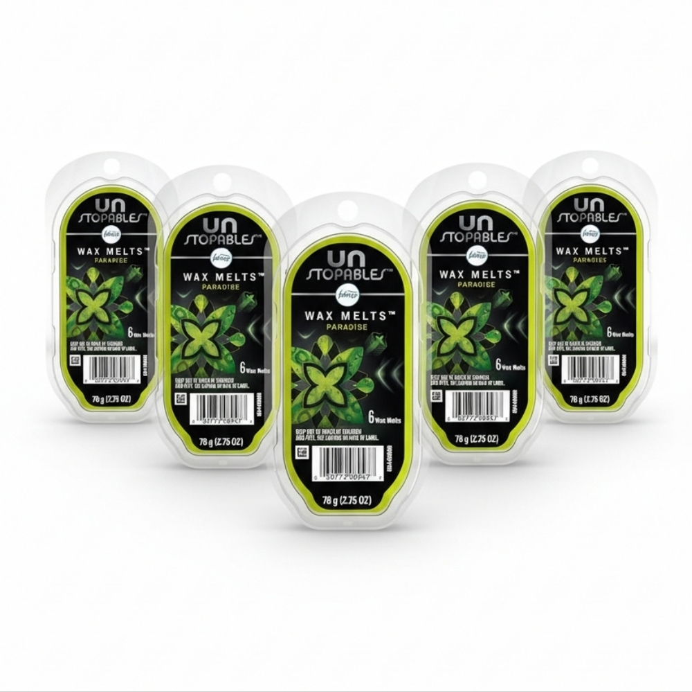LOT 5 FEBREZE Unstopables Wax Melts Packs 2.75 oz Paradise